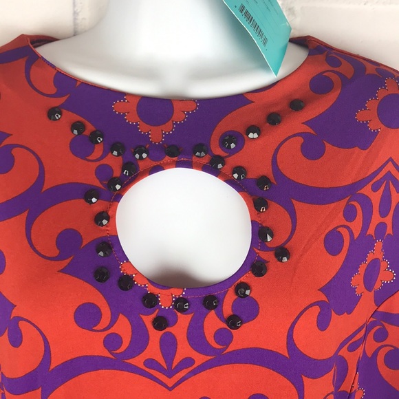 Tracy Negoshian Damask print Ginger Dress XL NWT - Picture 5 of 7